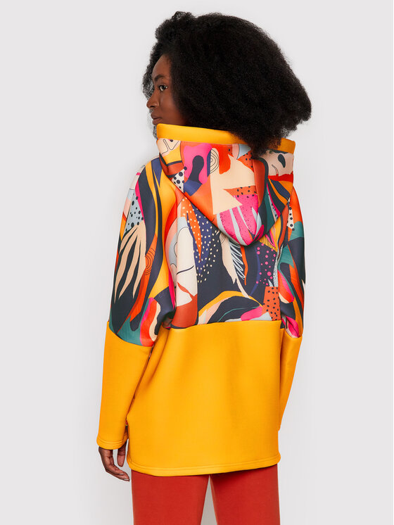 Felpa Jungle Eyes Arancione Oversize