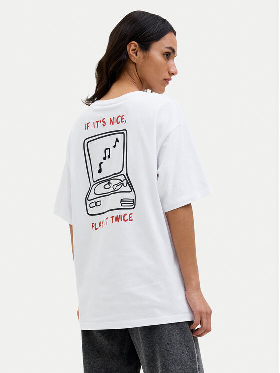 JJXX JJXX Tricou Nina 12273776 Alb Loose Fit