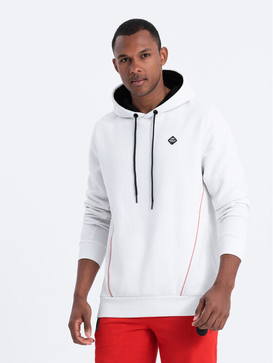 Ombre Ombre Mikina OM-SSNZ-22FW-006 Bílá Regular Fit
