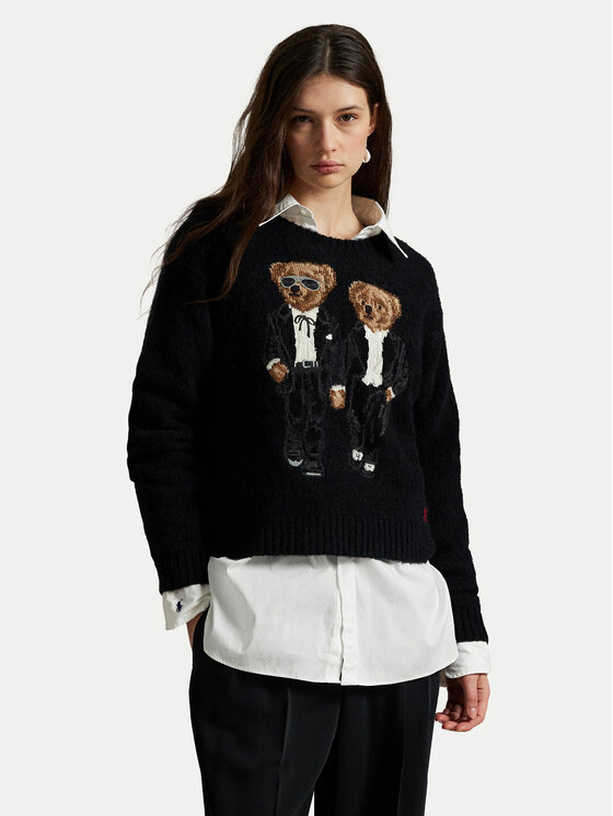 Polo Ralph Lauren Sweater 211978619001 Fekete Relaxed Fit
