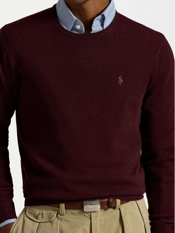 Polo Ralph Lauren Polo Ralph Lauren Sweter 710974148008 Bordowy Regular Fit