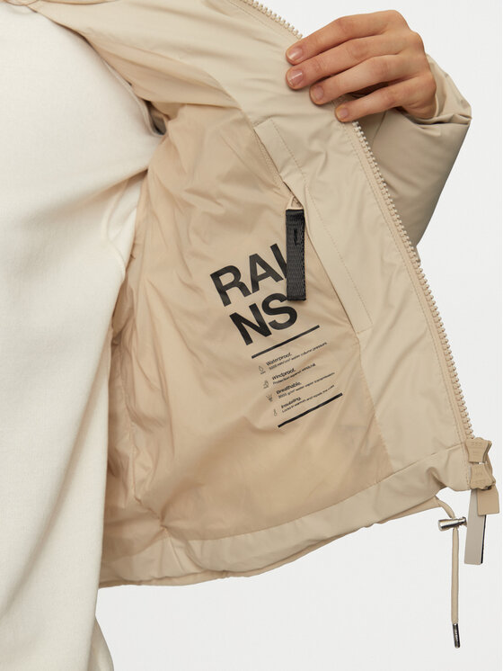 Rains Rains Kurtka zimowa 15150 Beżowy Regular Fit