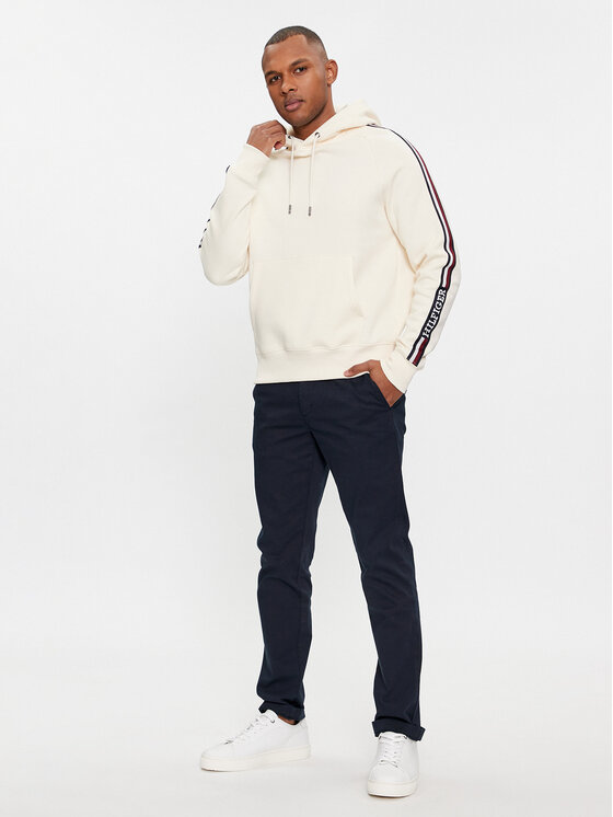 Tommy Hilfiger Tommy Hilfiger Džemperis Global Stripe MW0MW33659 Smėlio Regular Fit