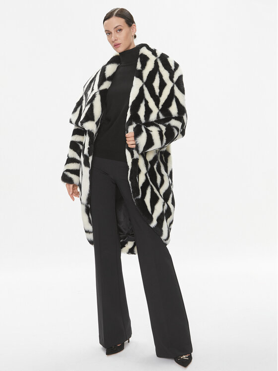 Elisabetta Franchi Elisabetta Franchi Cappotto in shearling CP-49A-37E2-V940 Multicolore Regular Fit