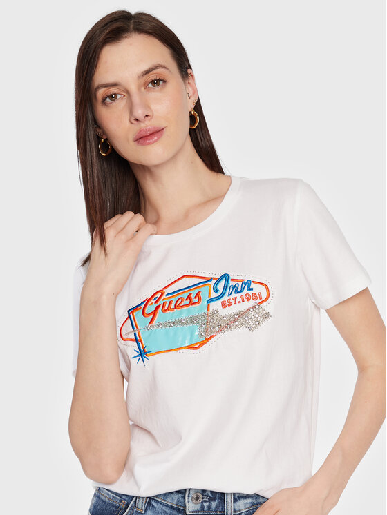T-shirt Hotel W3GI26 JA914 Bianco Regular Fit