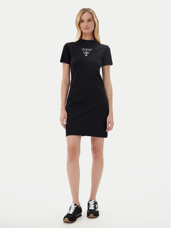 Guess Guess Vsakodnevna obleka V4YK02 KCDH1 Črna Regular Fit