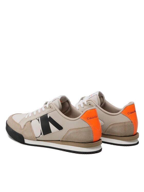 Calvin Klein Jeans Sneakers Low Profile Runner Mix YM0YM00695 Beige ...