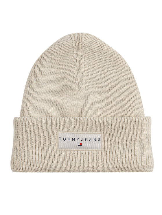 Tommy Jeans Czapka Tjw Linear Beanie AW0AW17913 Écru