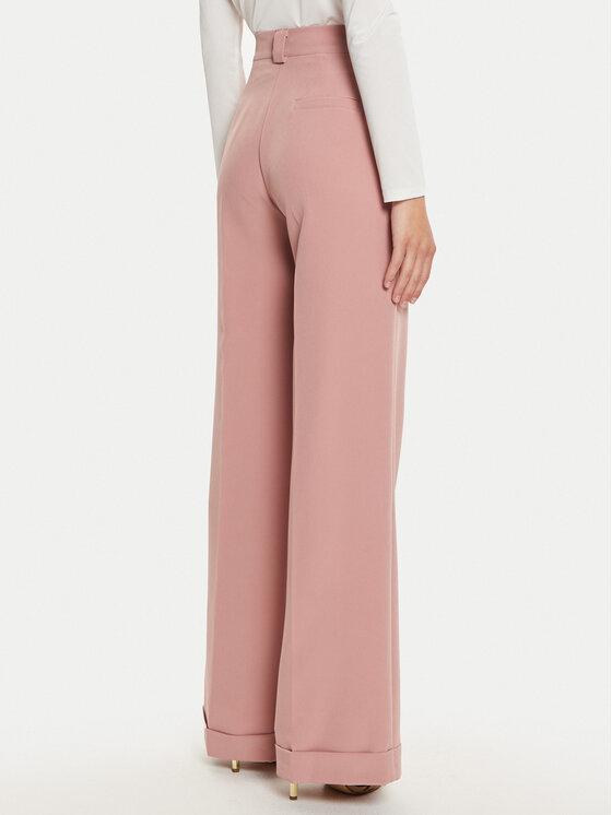 Maryley Maryley Hlače iz tkanine 24IB563/43CA Roza Regular Fit