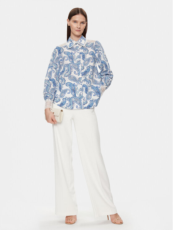 Nissa Nissa Košulja C14909 Plava Regular Fit