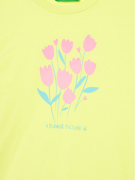 United Colors Of Benetton United Colors Of Benetton T-shirt 3JERG10J3 Giallo Regular Fit