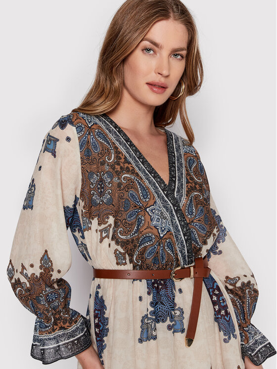 Vestito da giorno WA2319 T5976 Beige Regular Fit