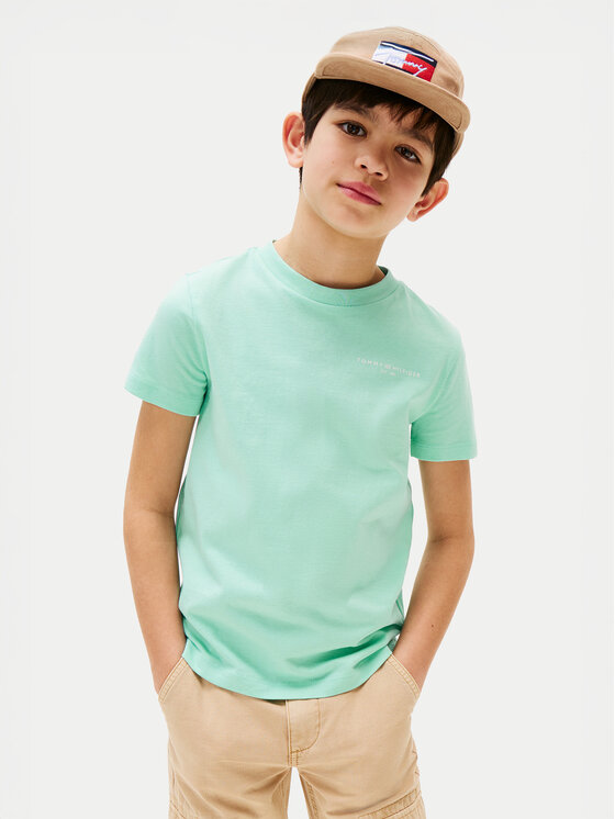 Tommy Hilfiger Tommy Hilfiger T-Shirt KS0KS00594 Zielony Regular Fit