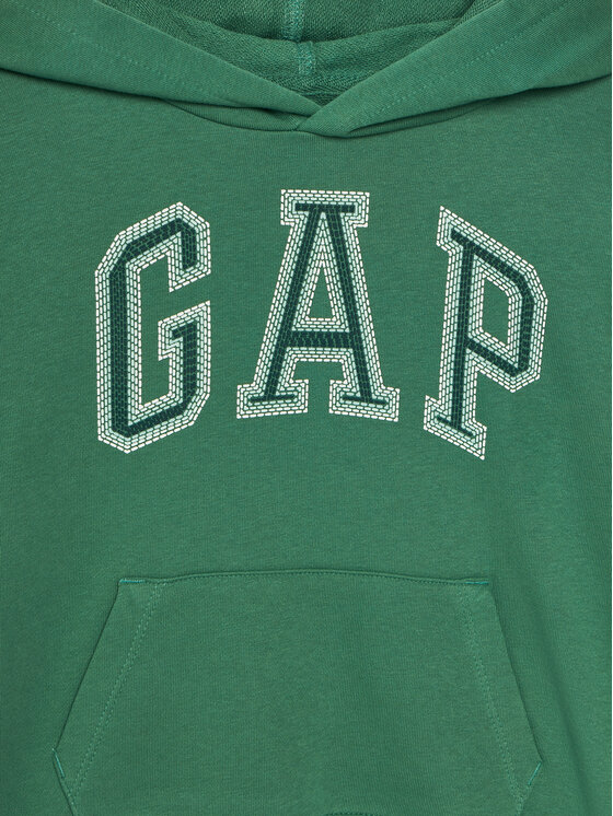 Gap Gap Majica dugih rukava 743971-02 Zelena Regular Fit