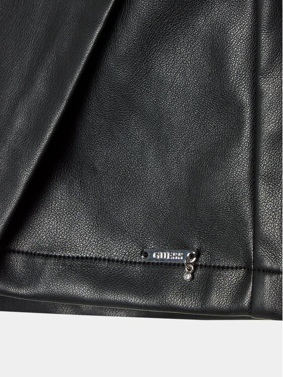 Guess Guess Szorty z imitacji skóry J4RD04 WE8D0 Czarny Regular Fit