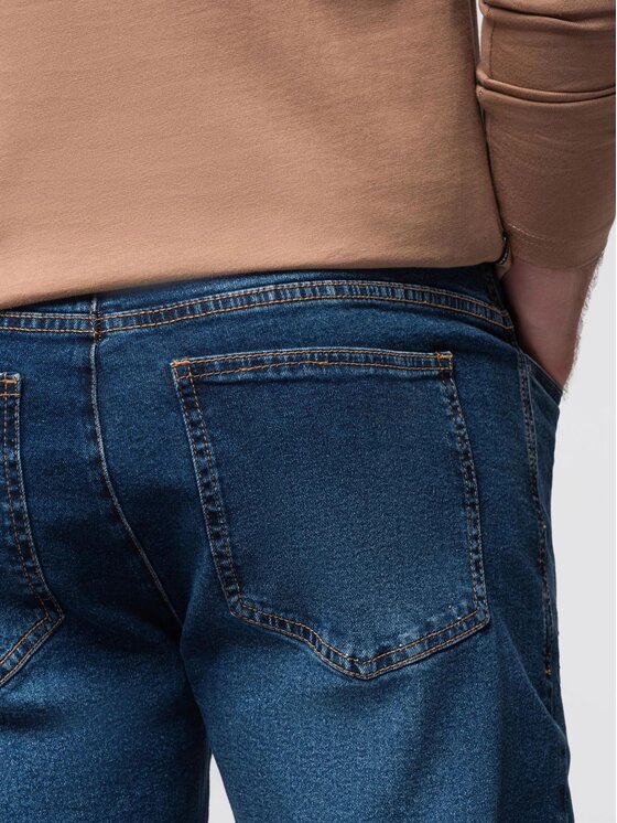 Ombre Ombre Jeansy OM-PADJ-0265 Niebieski Jogger Fit