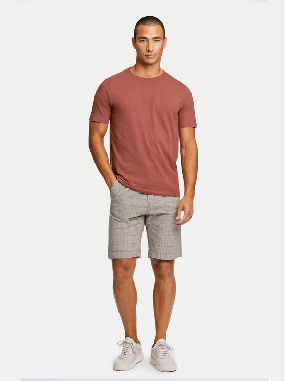 Lindbergh Lindbergh Szorty materiałowe 30-505024 Beżowy Wide Fit