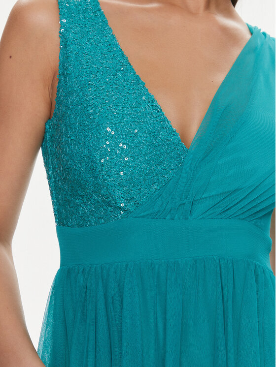 Rinascimento Rinascimento Večerní šaty CFC0117528003 Tyrkysová Regular Fit