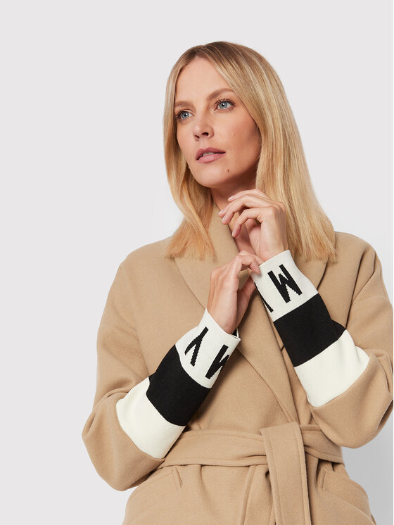 Maryley Maryley Παλτό μεταβατικό 22IB105 Καφέ Regular Fit