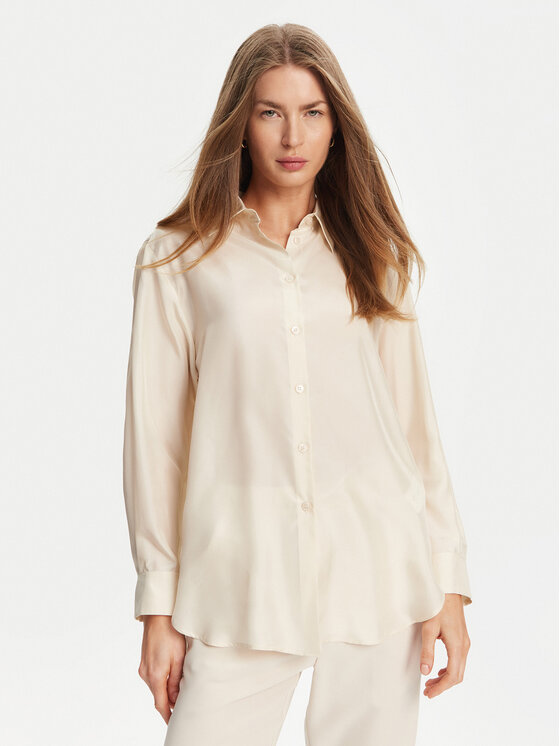 Marella Marella Camicia Alec 2513111015 Écru Regular Fit