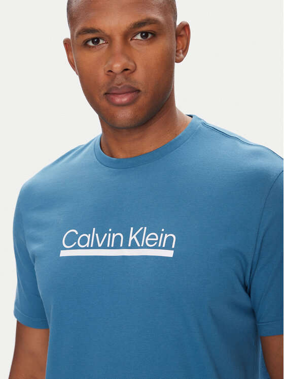 Calvin Klein Calvin Klein Póló Outline Tape Graphic LV04RC852G Kék Regular Fit