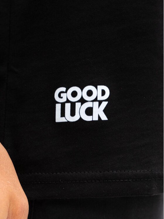 Good Luck Good Luck T-Shirt Koszulka Męska Z Krótkim Rękawem Tonal Shoulder Pad L Czarny Regular Fit