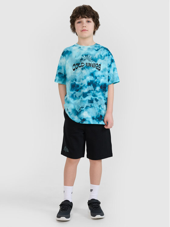 4F 4F Szorty sportowe VIBRANT WARMTH Czarny Oversize