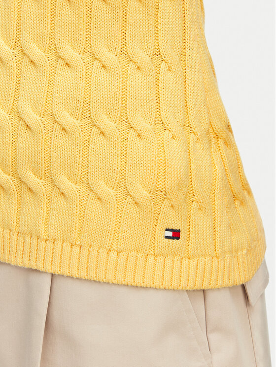 Tommy Hilfiger Tommy Hilfiger Kardigan WW0WW50075 Svijetlo žuta Slim Fit