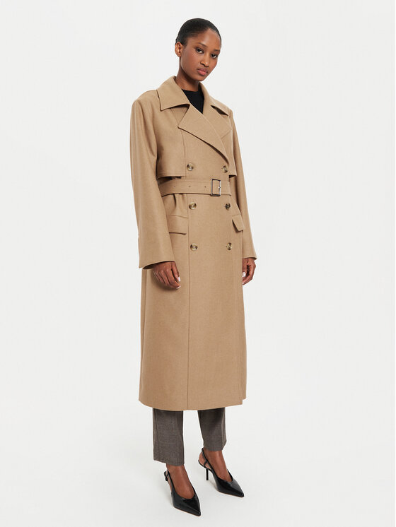 BOSS Boss Wollmantel Caspina 50518503 Beige Regular Fit