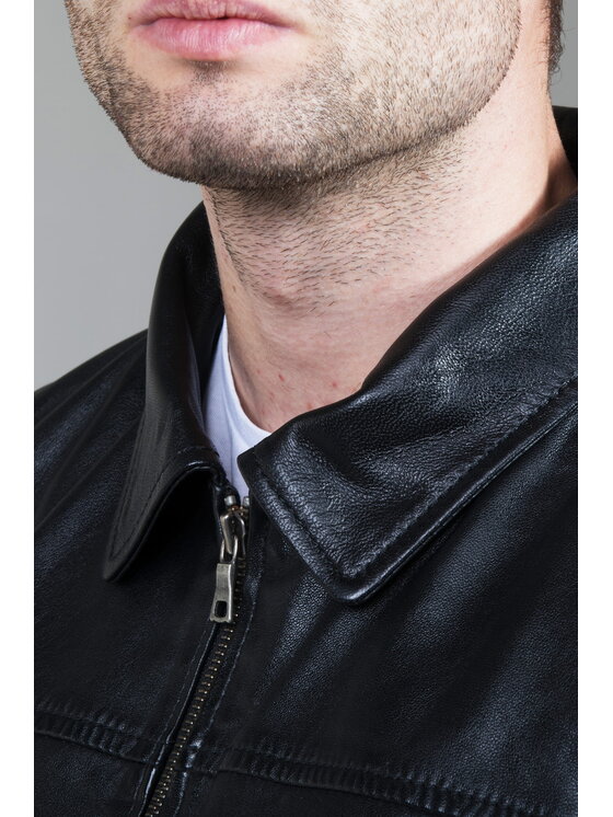 David Ryan David Ryan Kurtka skórzana VITO Czarny Regular Fit