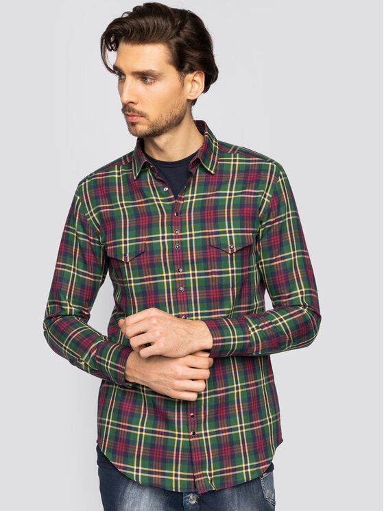 Camicia Squared 3 Multicolore Slim Fit
