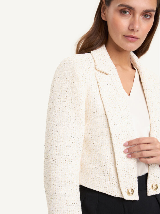 KMX KMX Marynarka 107390009 Écru Fitted Fit