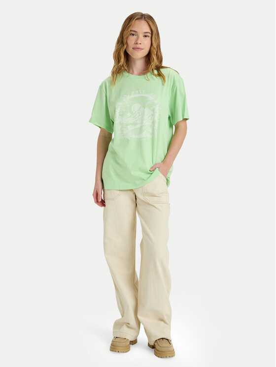 Roxy Roxy T-shirt Hangloose The Sky ERJZT06020 Zelena Regular Fit