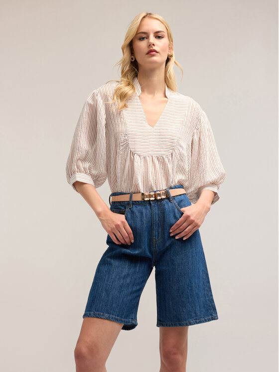 Motivi Motivi Blusa 2677W000726N0S1 Bianco Over Fit