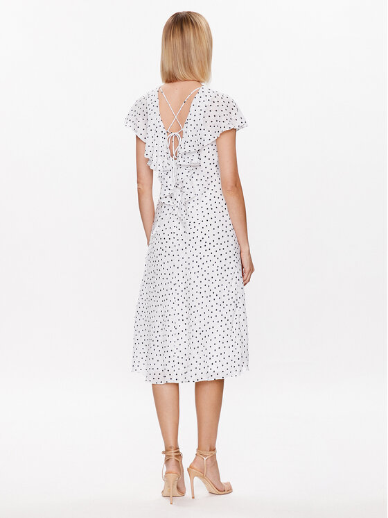 DKNY DKNY Лятна рокля DD3C3581 Бял Regular Fit