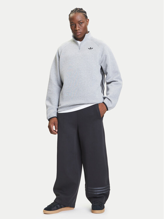 adidas adidas Bluza adicolor Spacer Drill JX1508 Szary Loose Fit
