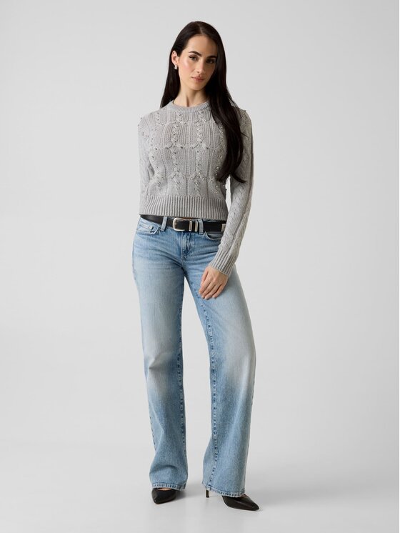 Guess Guess Sweter 180918 Srebrny Classic Fit