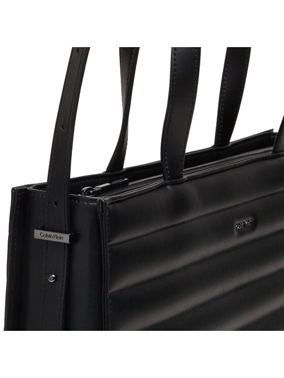 Calvin Klein Calvin Klein Handtasche Line Quilt Medium Tote K60K612120 Schwarz