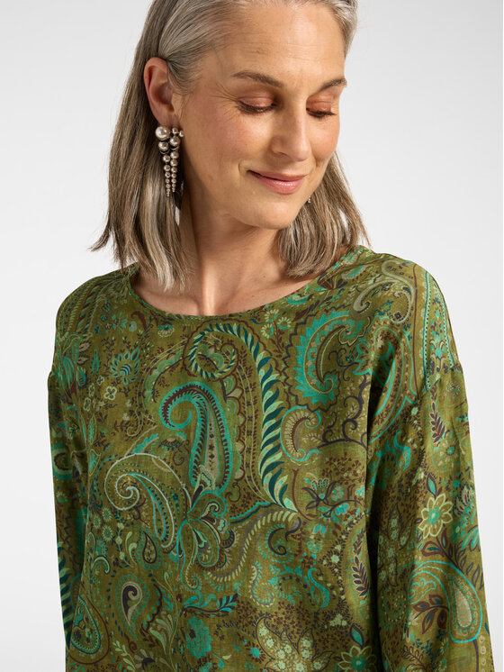 Elena Mirò Elena Mirò Blusa 2019Z000070N002 Verde Boxy Fit