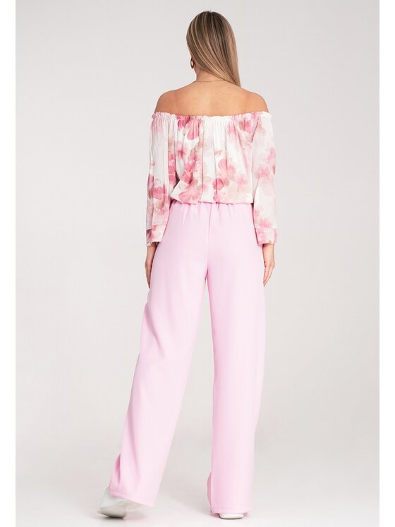 FIGL FIGL Pantaloni palazzo M1129 Rosa Palazzo Fit