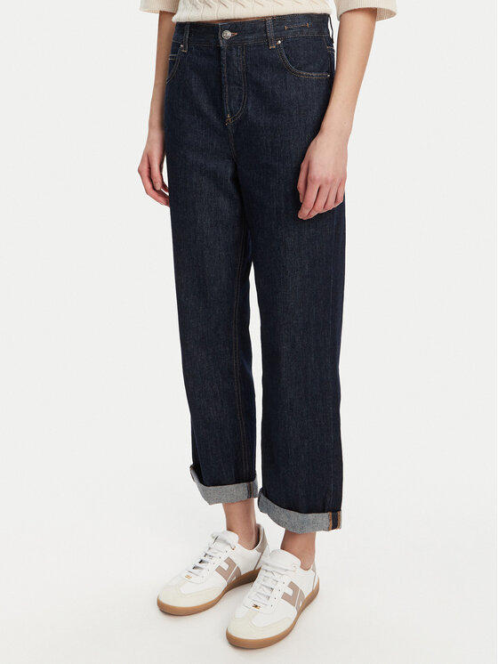 Marella Marella Jeans hlače Tomboy 2523186074 Mornarsko modra Loose Fit