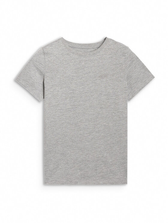 4F 4F T-Shirt BASIC+ Szary Regular Fit