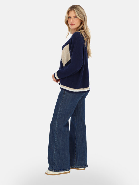L’AF L’AF Sweter Flawia Granatowy Oversize