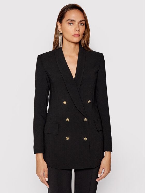 Elisabetta Franchi Elisabetta Franchi Švarkas GI-978-16E2-V540 Juoda Regular Fit