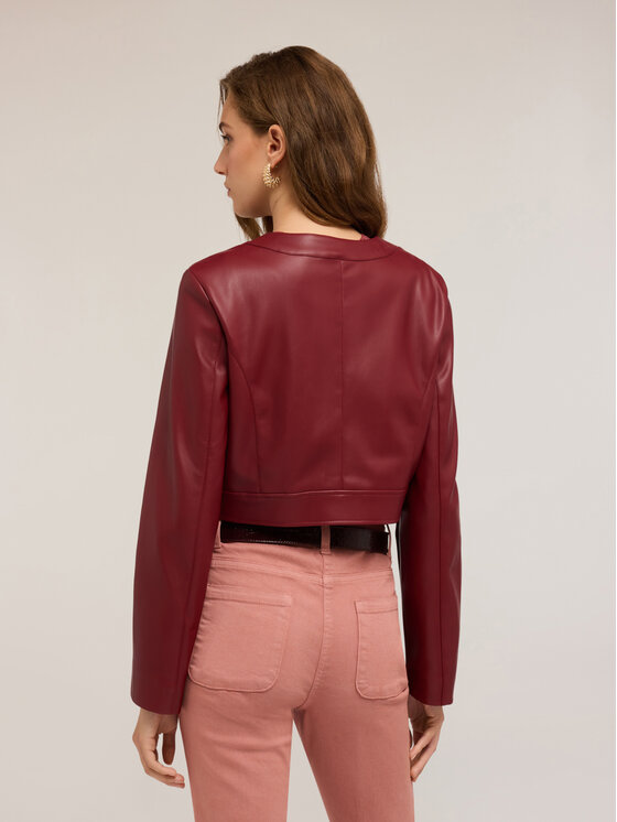 Motivi Motivi Giacca in similpelle R334Q001057N036 Bordeaux Cropp Fit