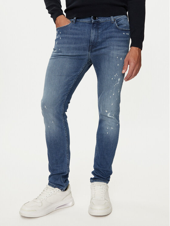 KARL LAGERFELD KARL LAGERFELD Jeans hlače 265801 544832 Mornarsko modra Slim Fit