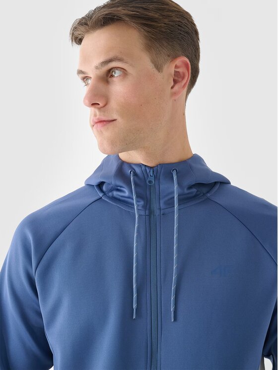 4F 4F Felpa tecnica 4FWAW24TFSWM405-32S Blu Regular Fit