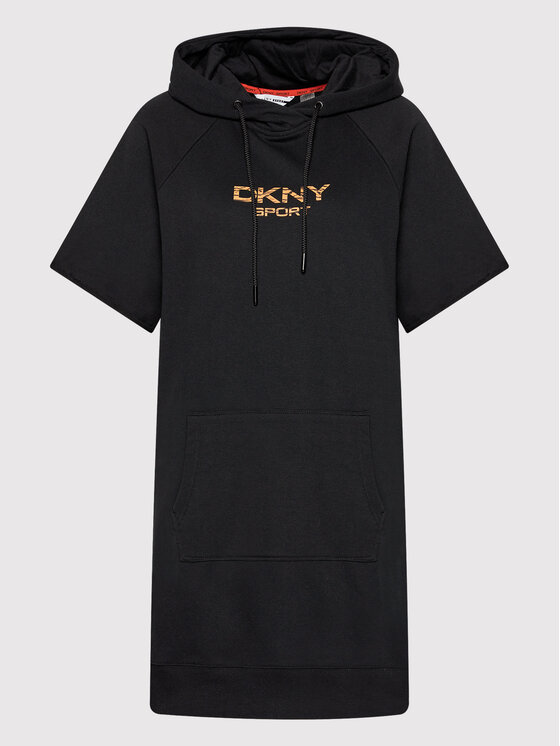 DKNY Sport DKNY Sport Kootud kleit DP1D4494 Must Regular Fit