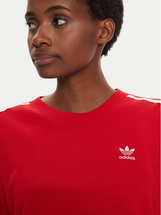 adidas adidas Bluza 3-Stripes IN8487 Czerwony Oversize