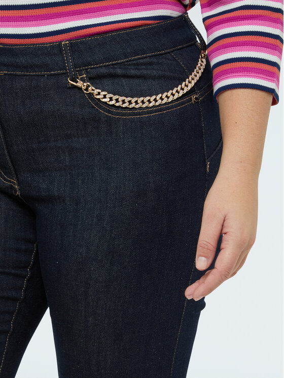 Fiorella Rubino Fiorella Rubino Jeansy P460T205259N034 Niebieski Cropp Fit